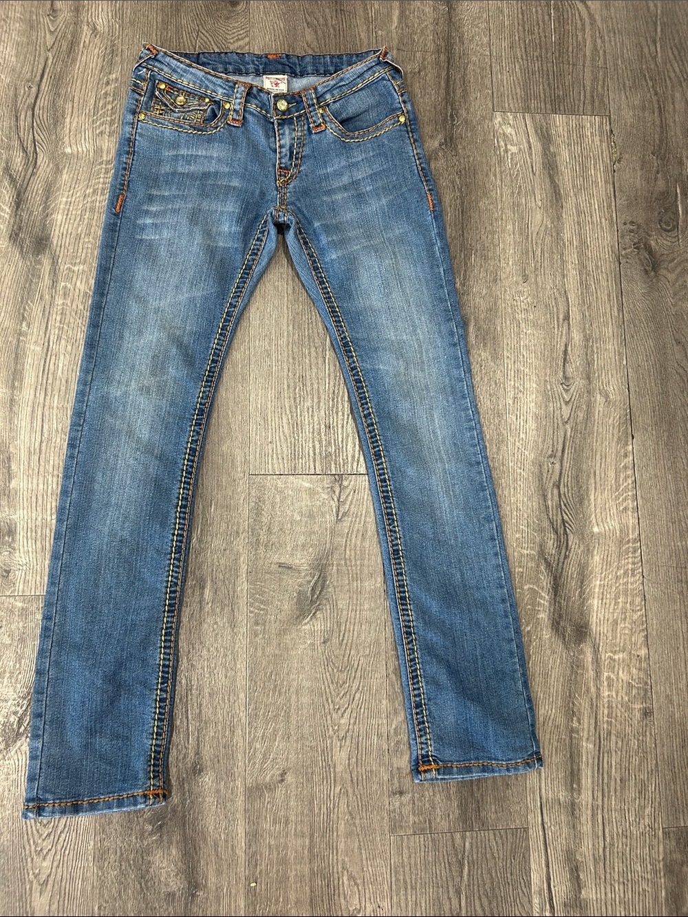 True religion Women's Straight Leg Blue Jeans